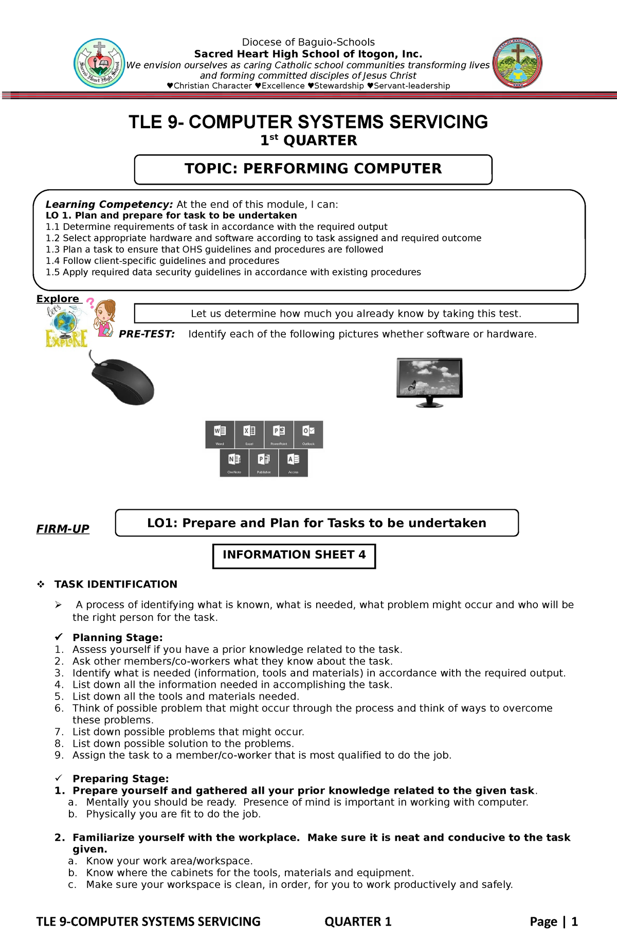 TLE 9- Module 4 2022 - Info - Diocese Of Baguio-Schools Sacred Heart ...