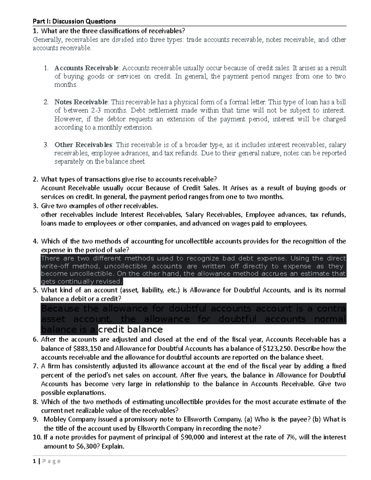 Cc273Assignment 2 Part I Discussion Questions What are the three