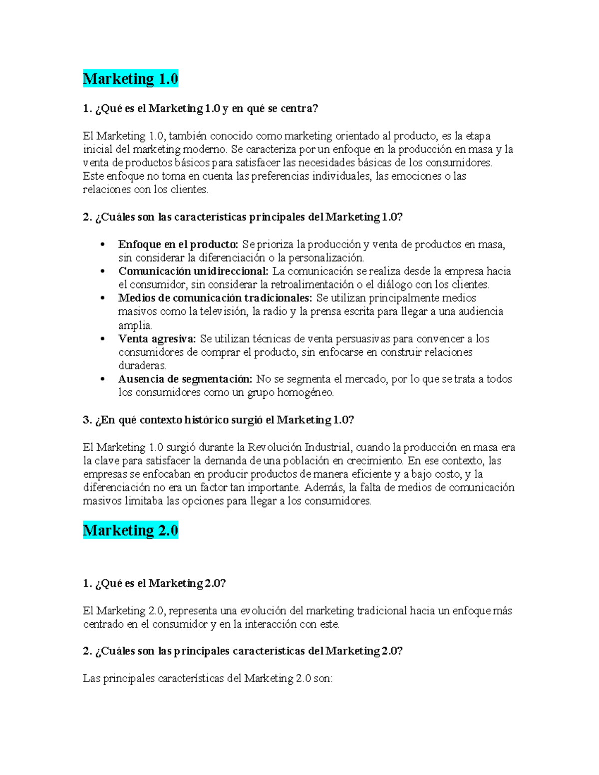 Marketing 1 - Marketing 1. 1. ¿Qué es el Marketing 1 y en qué se centra ...