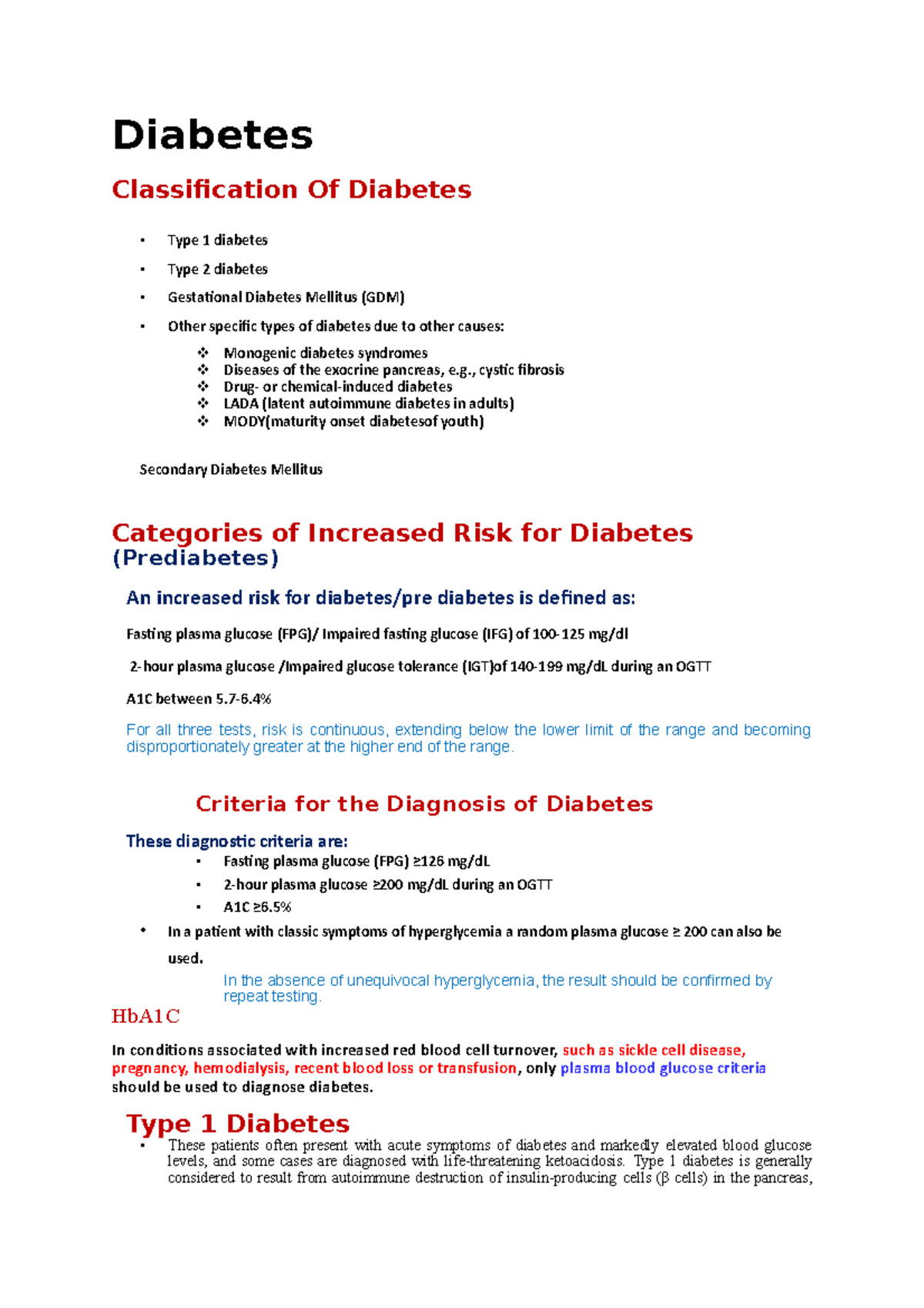 Diabetes - , cystic fibrosis Drug- or chemical-induced diabetes LADA ...