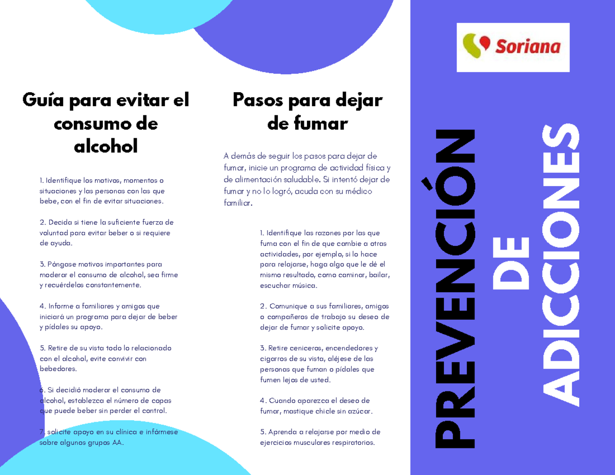 Folleto Adicciones - PREVENCIÓN DE ADICCIONES Guía Para Evitar El ...