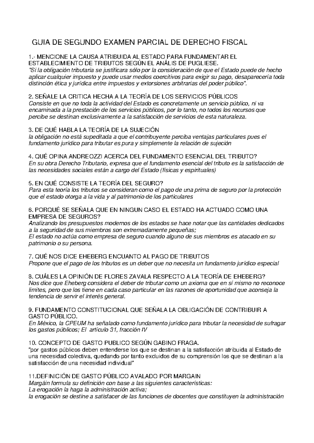 GUIA 2 Derecho Fiscal - GUIA DE SEGUNDO EXAMEN PARCIAL DE DERECHO ...