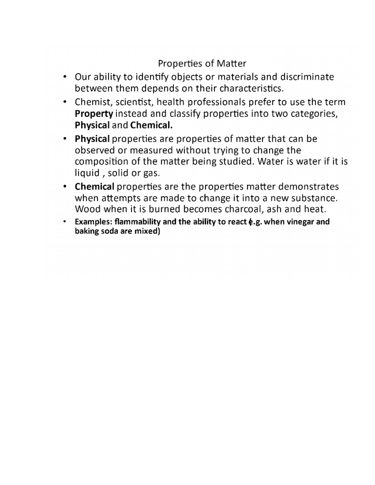 Chapter 2-properties of matter - CHM 1020C - Studocu