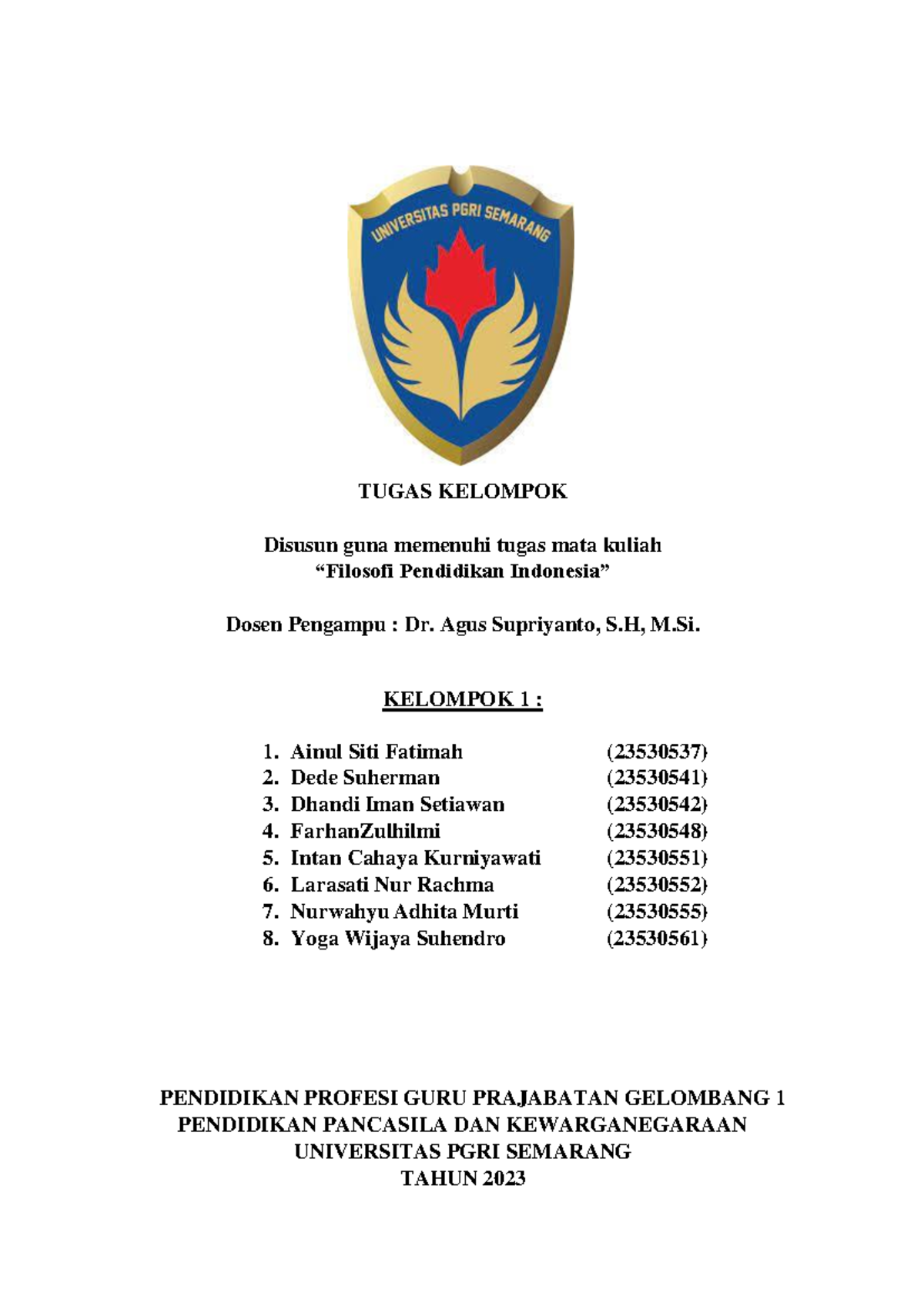 Kelompok 1 Topik 2 Filosofi Pendidikan Indonesia - TUGAS KELOMPOK ...