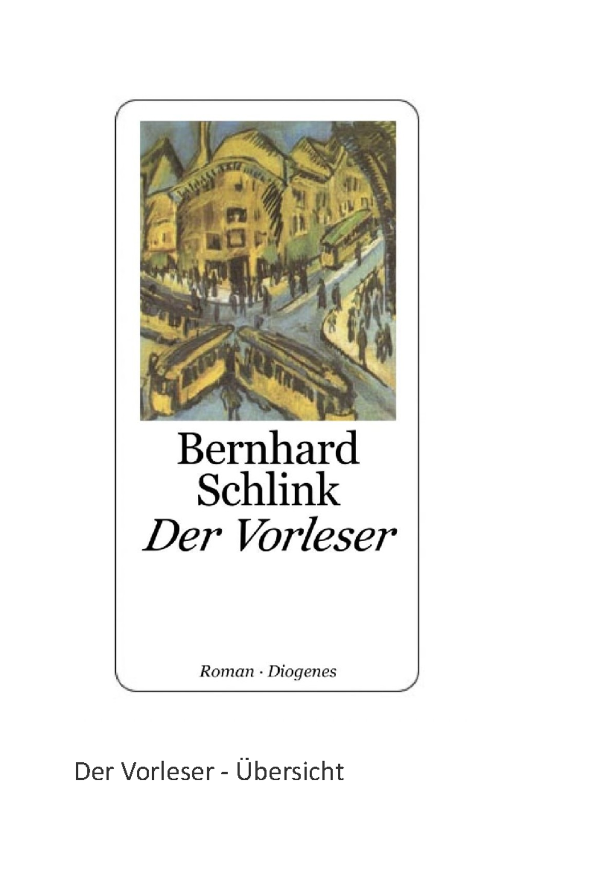 Der Vorleser Lesssencyclus defintief - Der Vorleser - Übersicht ...