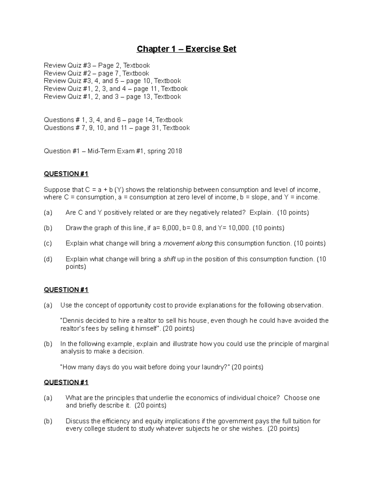Chapter 1 - Exersice Set - Chapter 1 – Exercise Set Review Quiz #3 ...