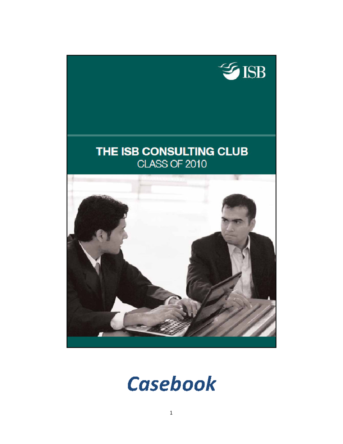 ISB Consulting Casebook Studocu