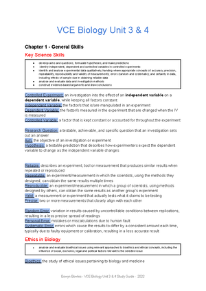 Chapter 3 Notes Unit 3 For Vcebiology - 3a Introducing Enzymes What Are ...