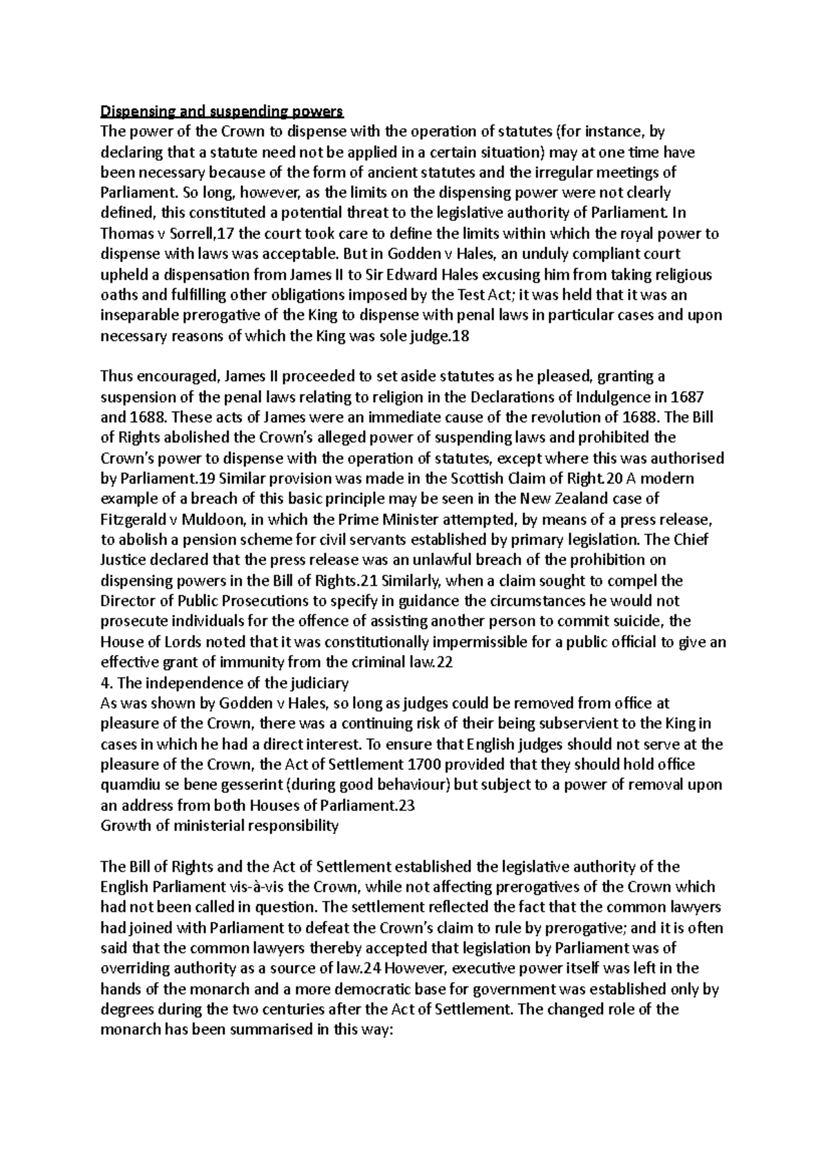 Dispensing and suspending powers So long, however, as the limits on