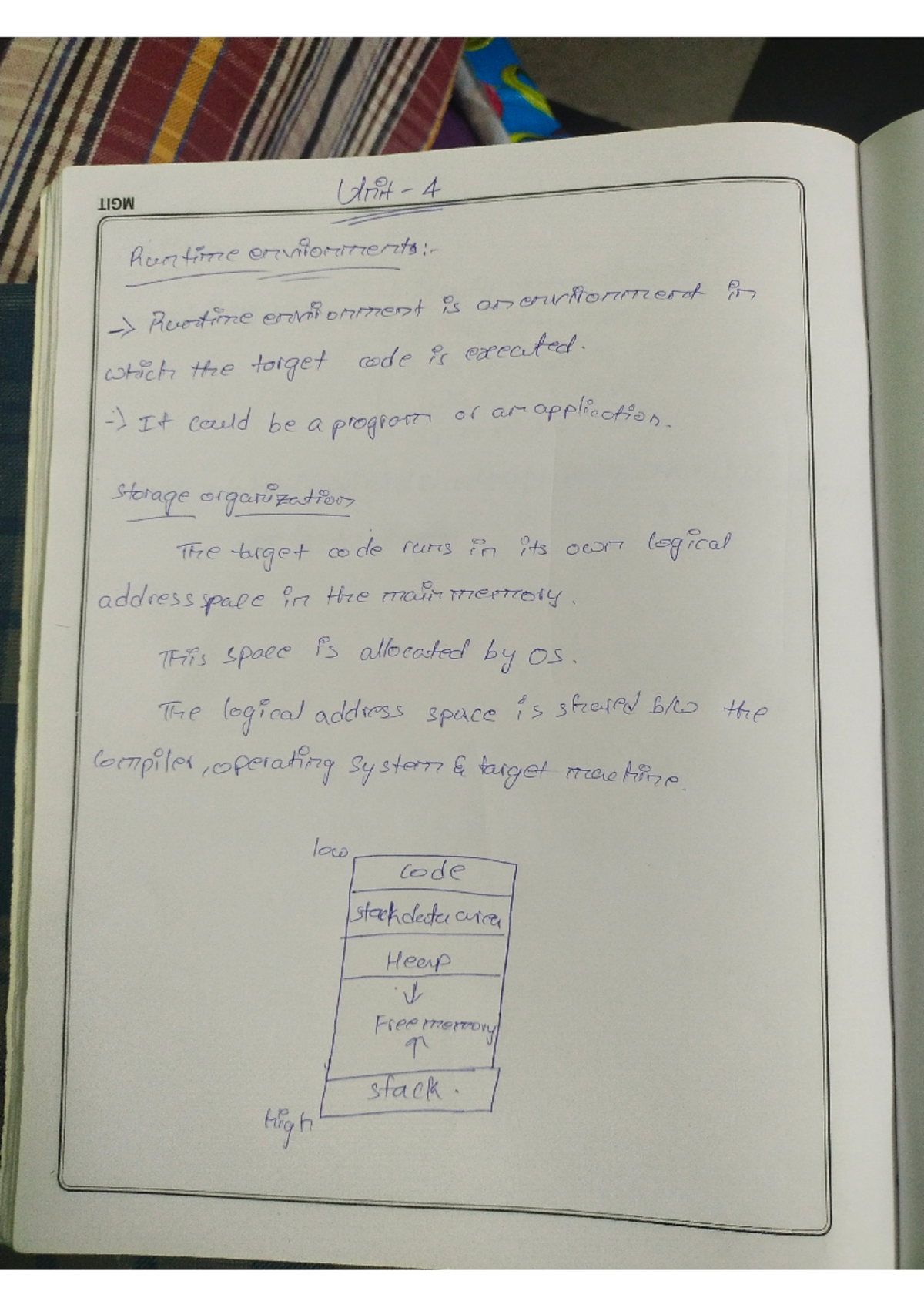 runtime environment s of language processors unit 4,5 - LION Unit 4 ...