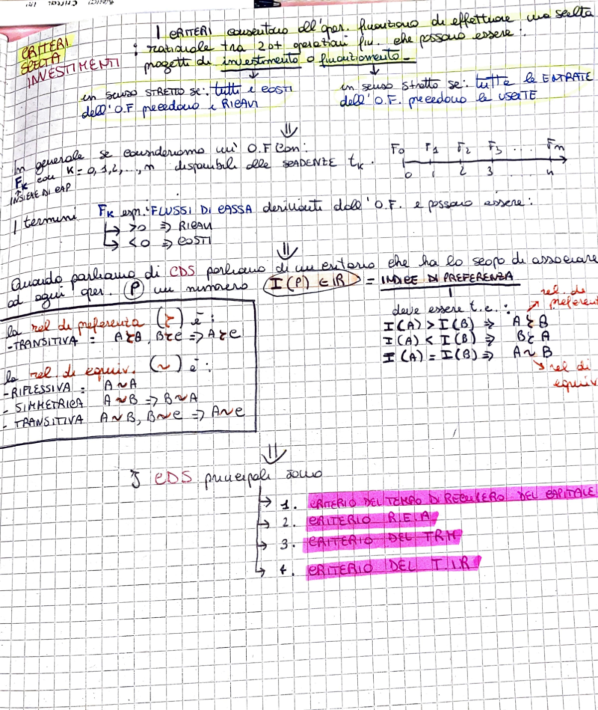 Criteri - Appunti Di Lezione Integrati Con Schemi - Matematica ...