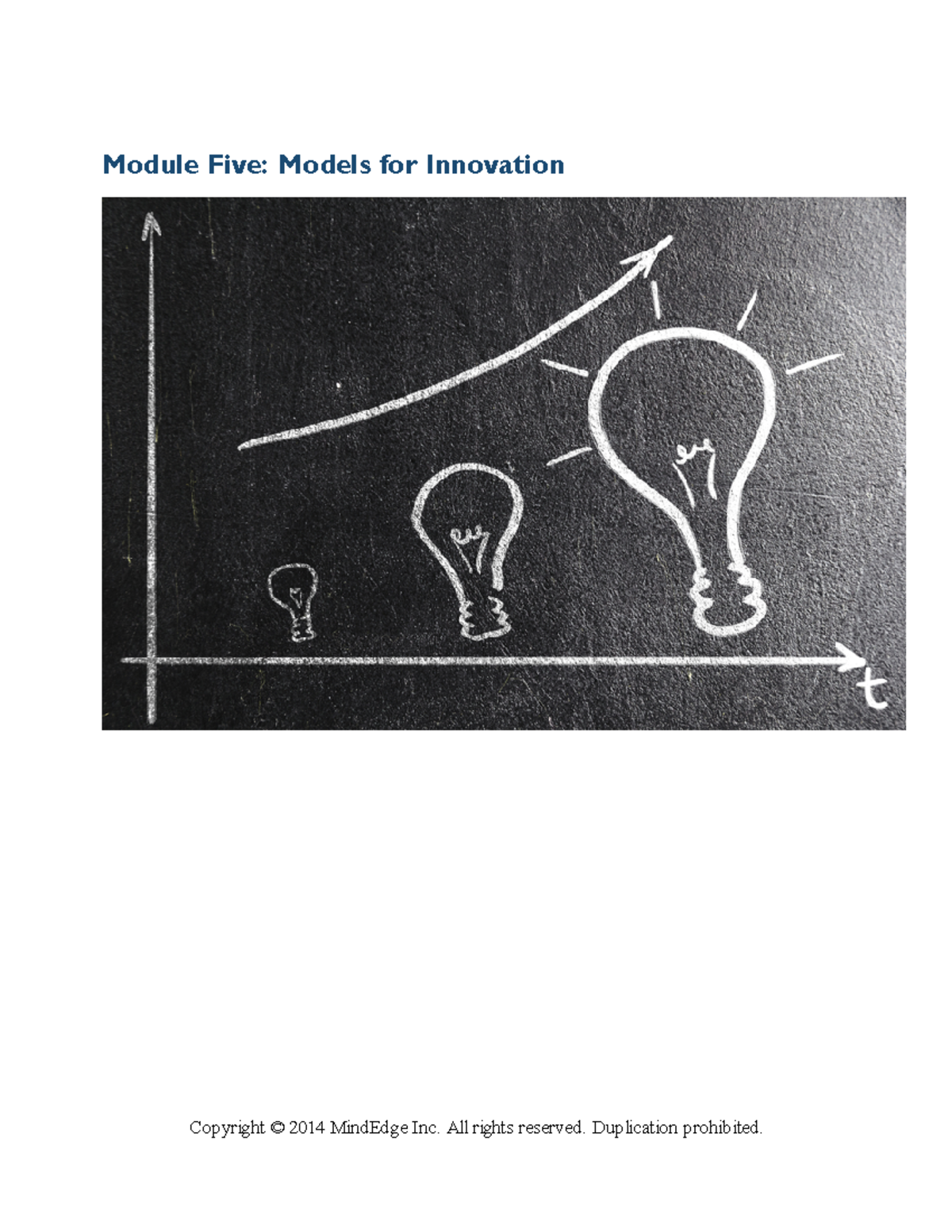 CMI Module 5 - Chapter Notes - Module Five: Models For Innovation ...