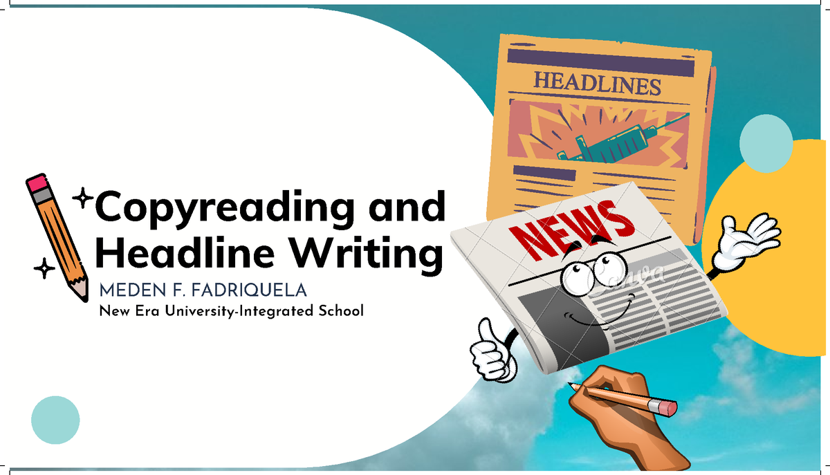 Copyreading and Headline Writing - Copyreading and Headline Writing ...