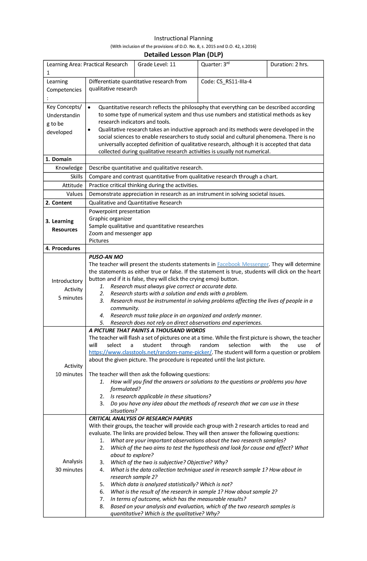 Dlp Format Docx Instructional Planning Detailed Lesson Plan Dlp Gajes My Xxx Hot Girl 9998