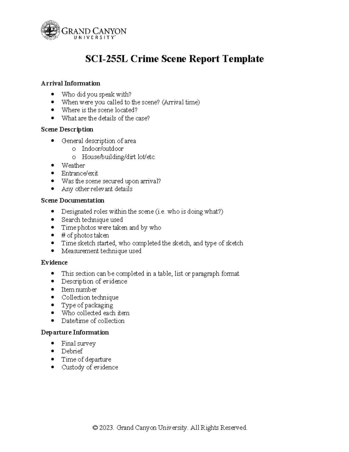 Crime Analysis Report Examples