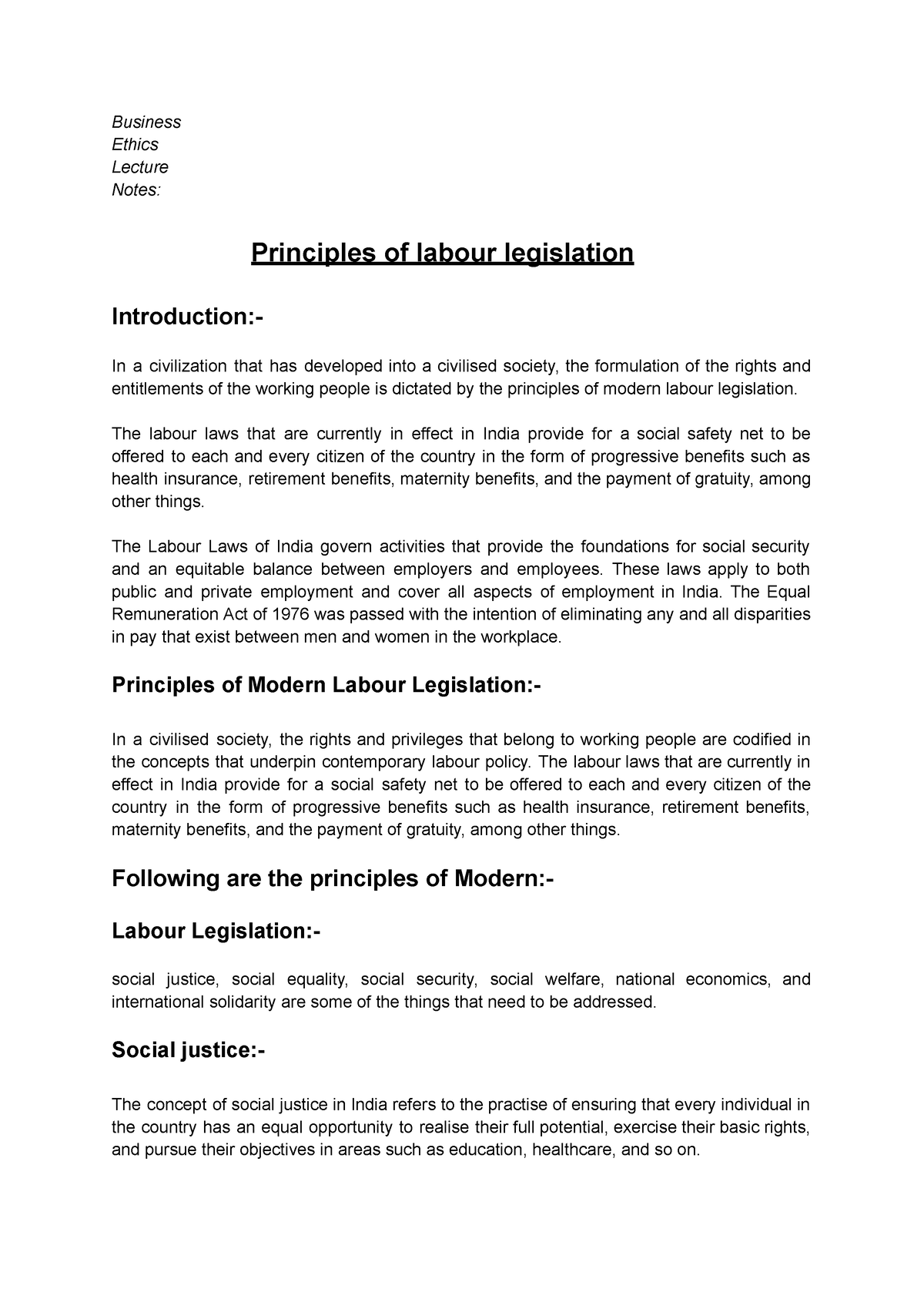 principles-of-labour-legislation-business-ethics-lecture-notes