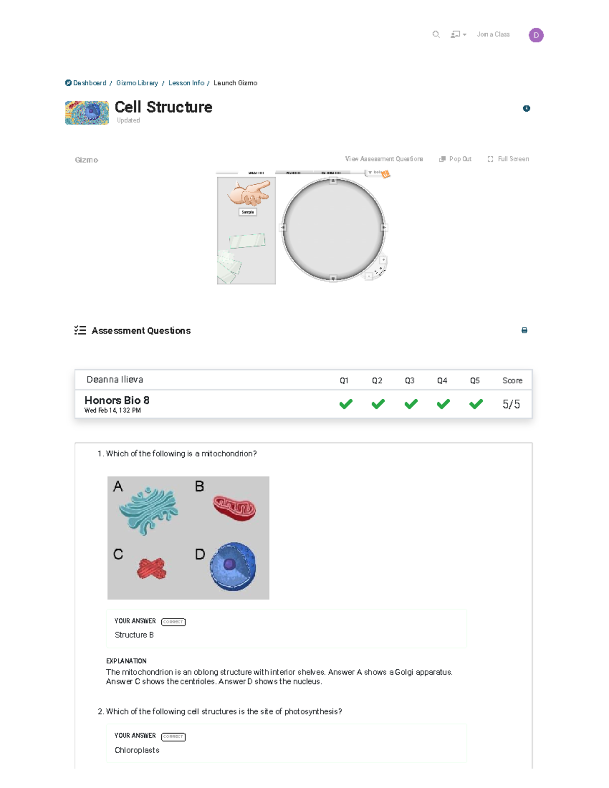 Cell Structure Gizmo - Bio - Cell Structure Updated Dashboard / Gizmo ...