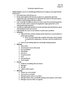 Chapter 8 - Summary Managing Performance Through Training and ...