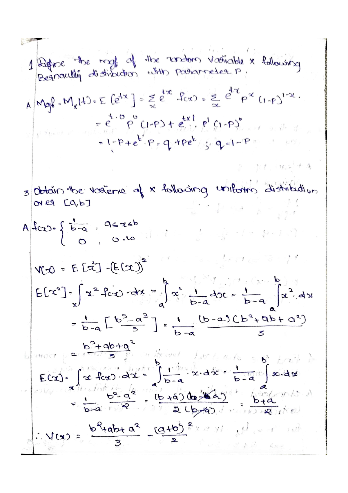 Statistics - Question And Answers - Bsc Maths - Studocu