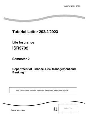 ISR3702 TL 201 2023 Suggested Solutions For Assignment 2 - ISR 3702 ...