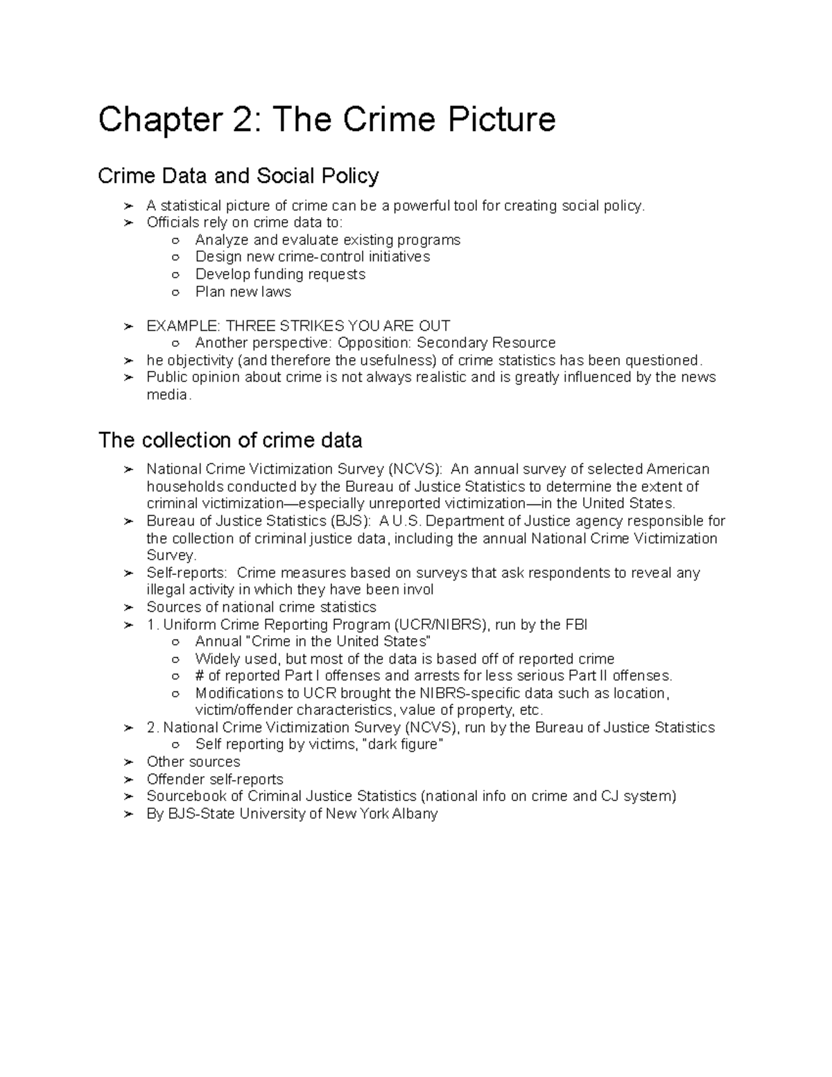 Chapter 2 the crime picture Pg 1 - Chapter 2: The Crime Picture Crime ...