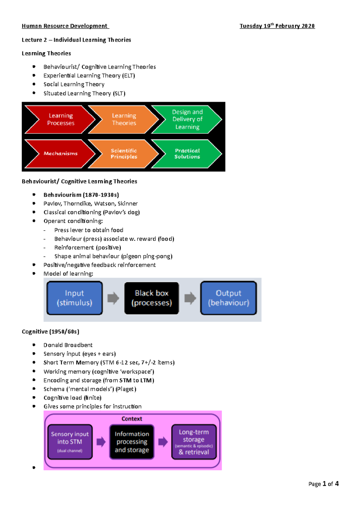 Human Resource Development Lecture 2 Notes - Human Resource Development ...
