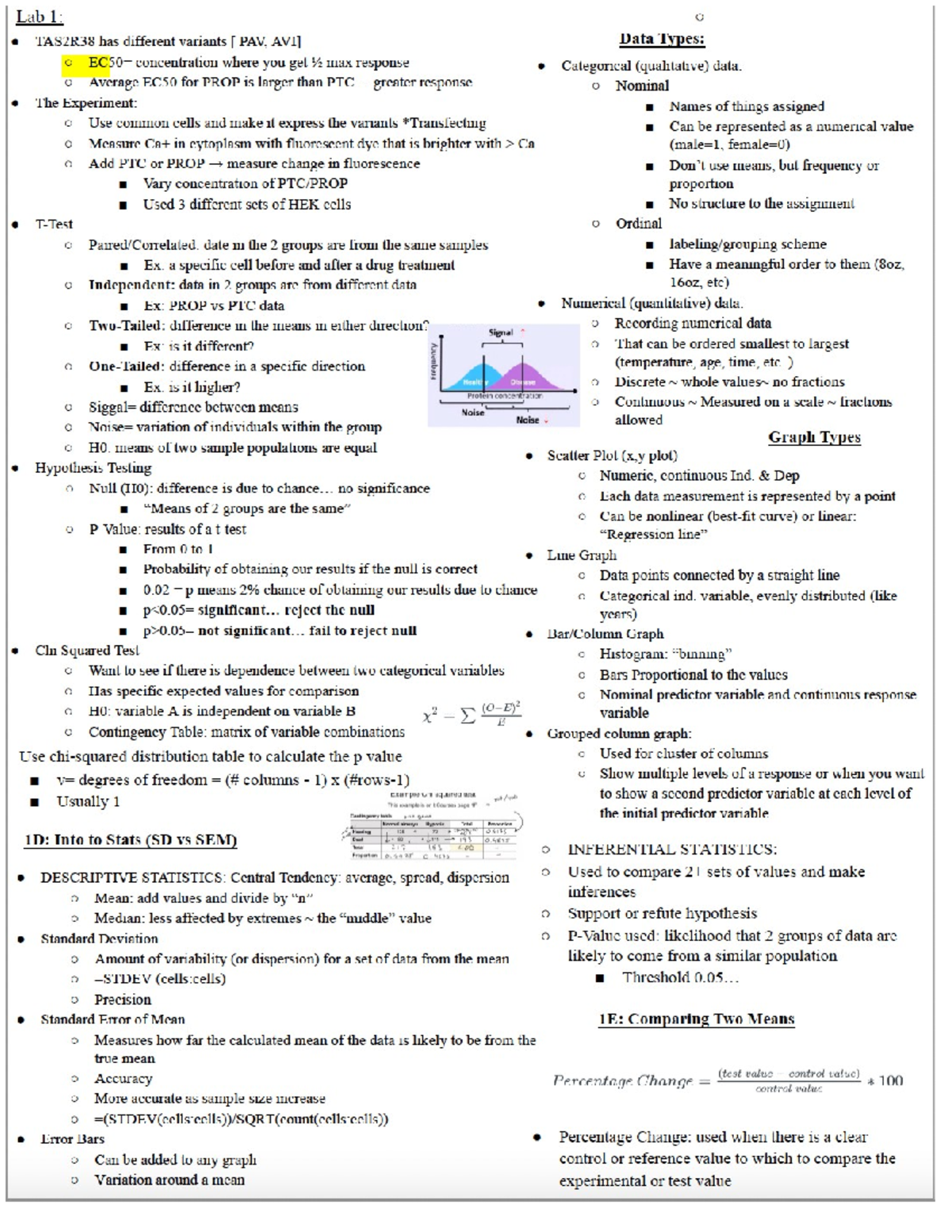 Bio 1AL 1-3 - lecture notes for labs 1-3 - BIO 1AL - Studocu