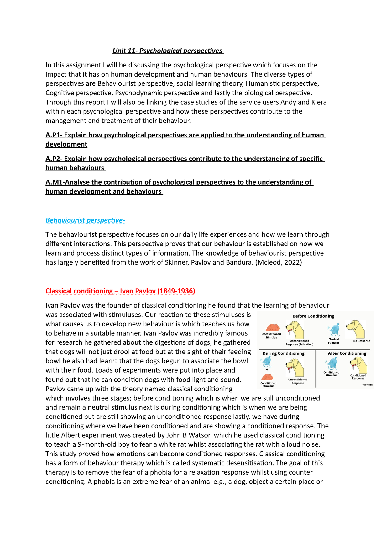 unit 11 psychological perspectives assignment 2