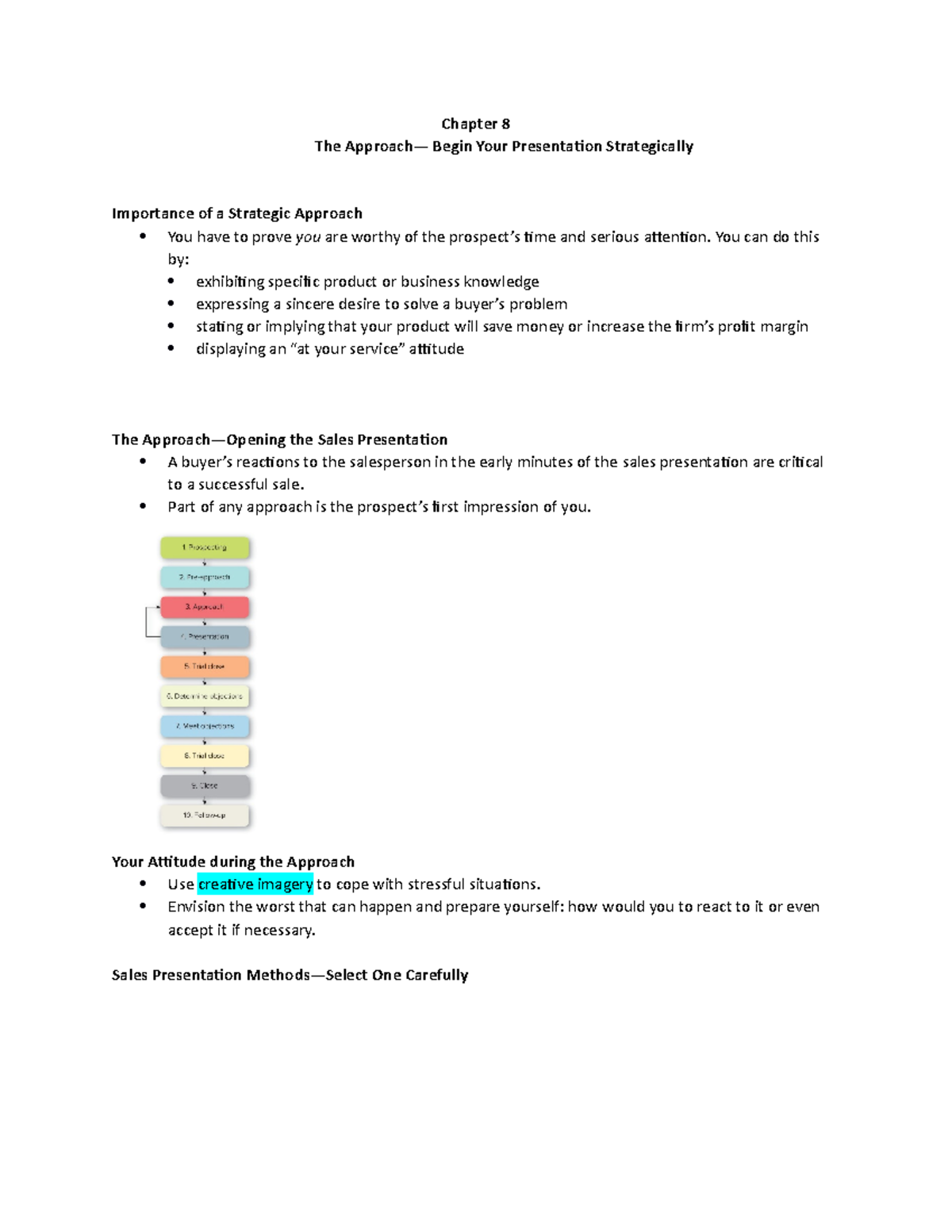 Chapter 8 - Lecture Notes 8 - Chapter 8 The Approach— Begin Your ...