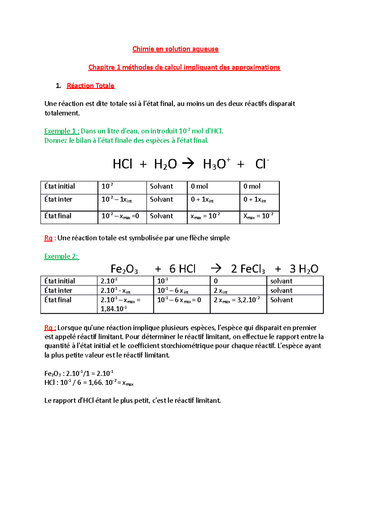 Chimie en solution aqueuse - Chimie en solution aqueuse Chapitre 1 ...