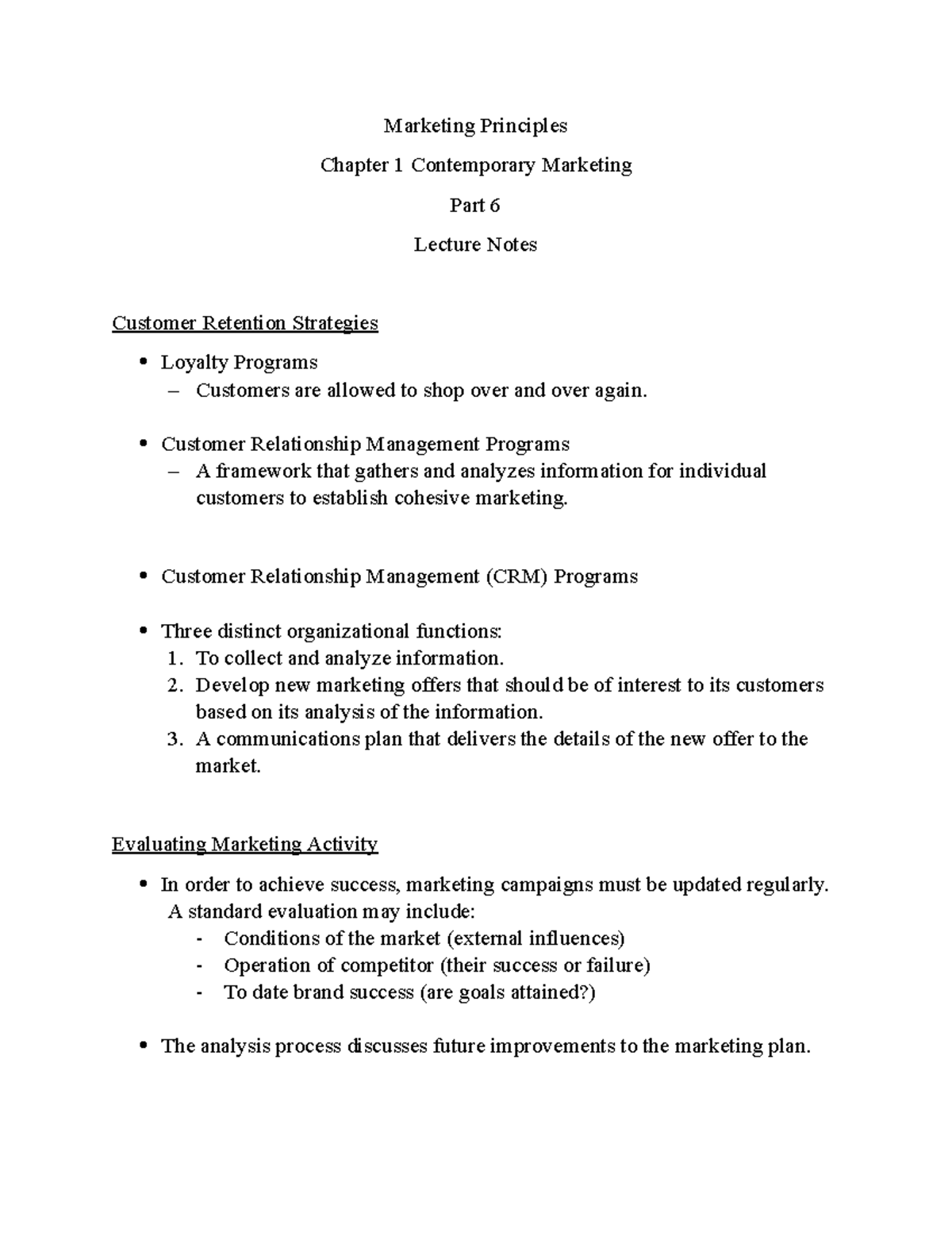 Marketing Principles Lecture Notes Ch 1 Part 6 - Marketing Principles ...