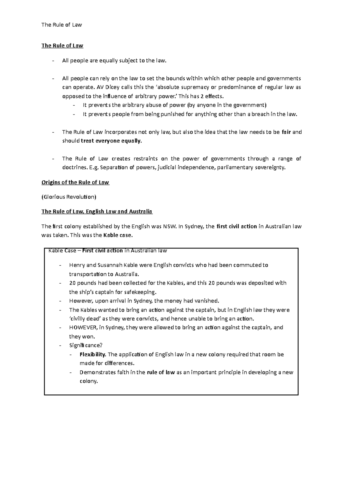 The Rule of Law - !!! - LAWS1141 - UNSW Sydney - Studocu