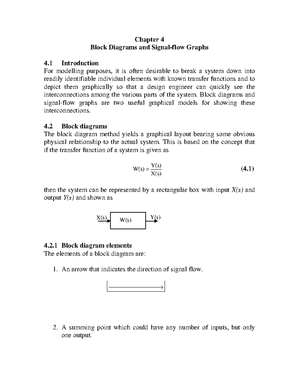 Moodle 4 - Block Diagrams And Signal-flow Graphs - Chapter 4 Block ...