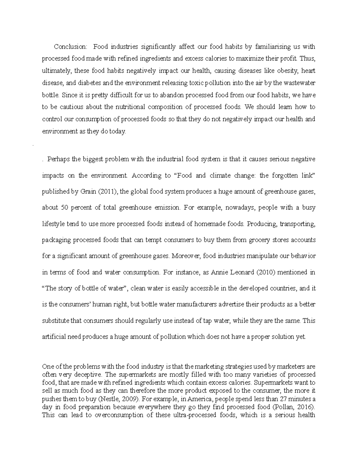 Conclusion Group Essay 02 - ESL 204 - Concordia - Studocu