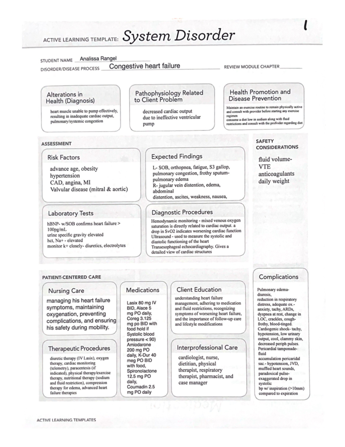 Vsim CJ - CJ VSIM - ACTIVE LEARNING TEMPLATE: System Disorder STUDENT ...
