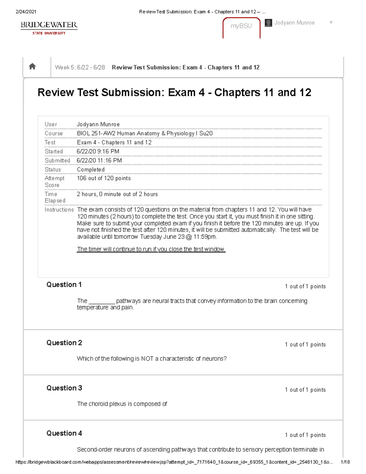 Review Test Submission Exam 4 - Chapters 11 And 12 – - - Studocu