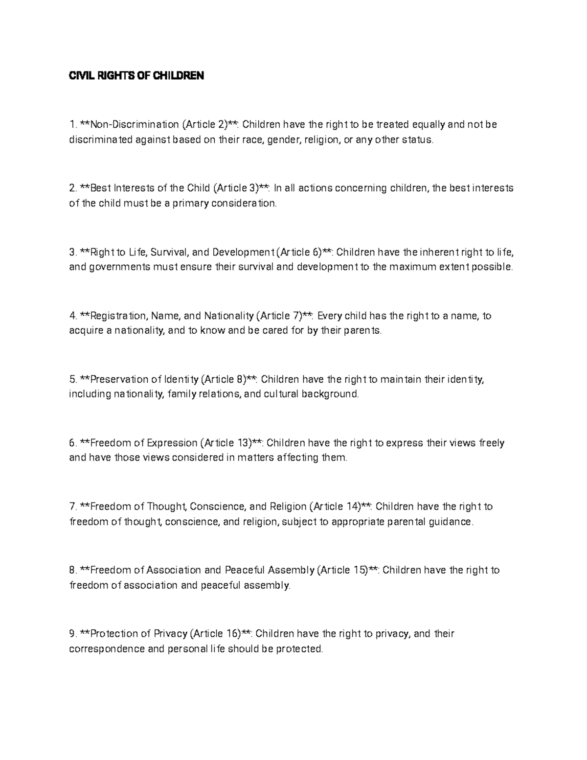 Civil Rights OF-WPS Office - CIVIL RIGHTS OF CHILDREN Non ...