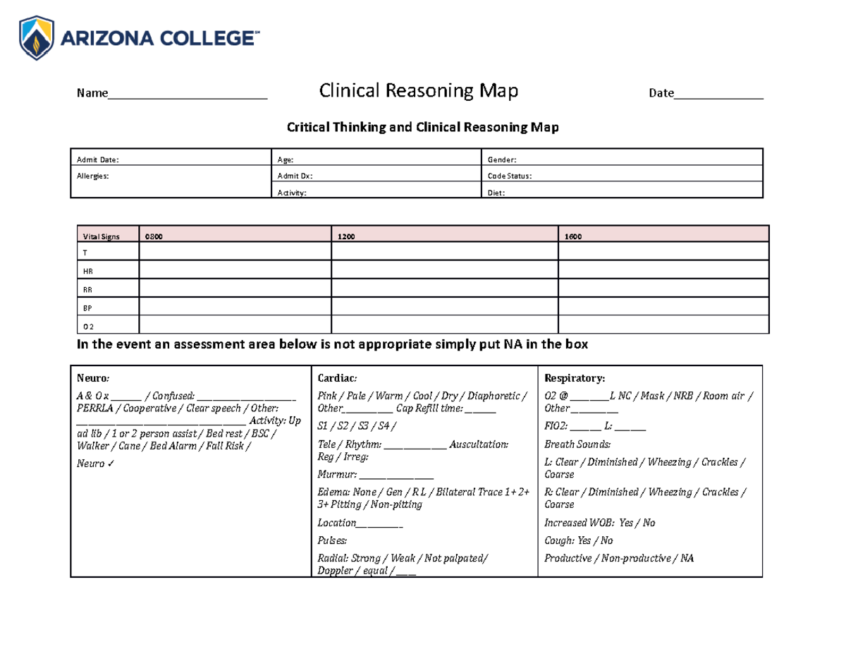 critical thinking map arizona college