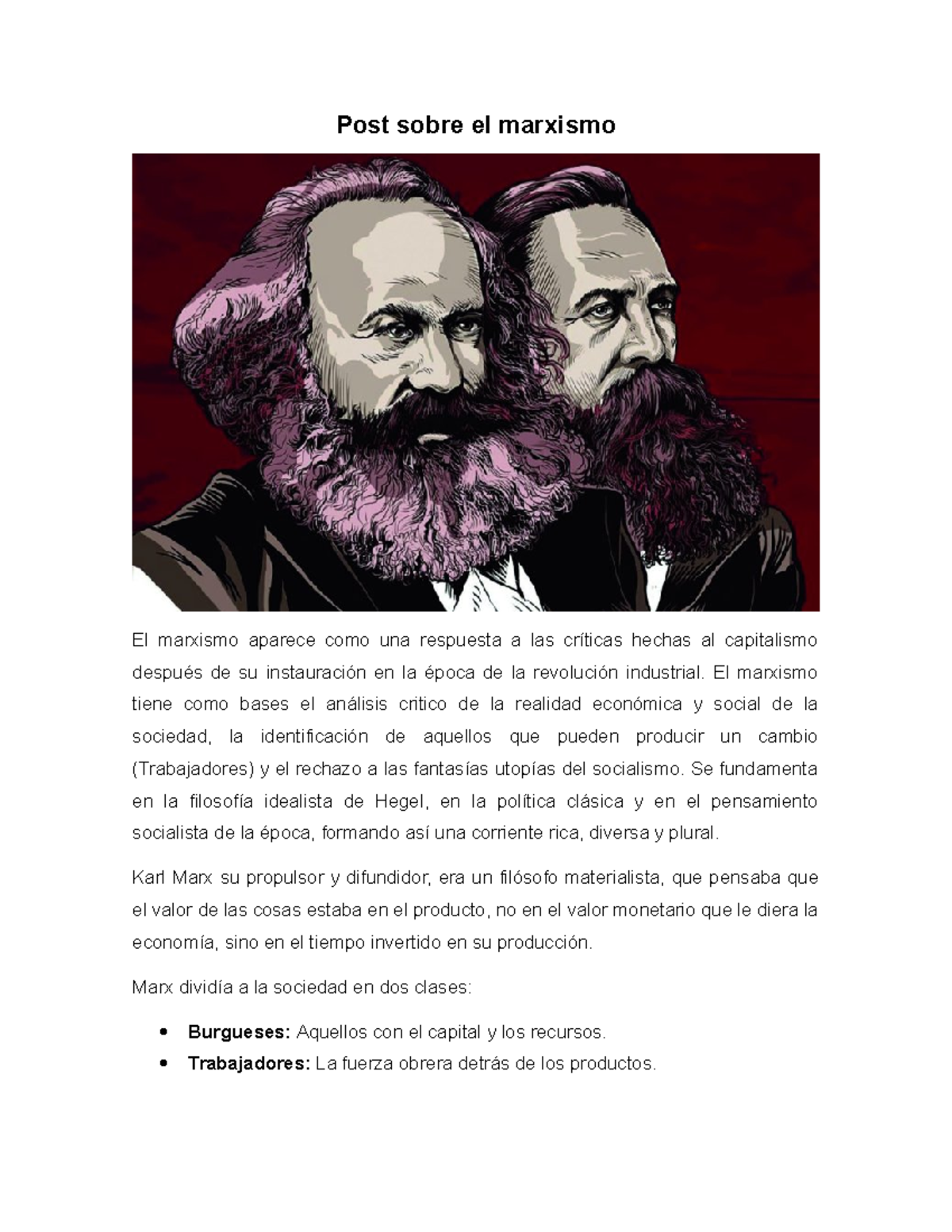 Post sobre el marxismo - Marxsimo - Psicología Social Crítica ...