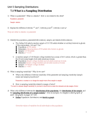 7.1 part 2 - Helpful notes for AP Statistics. - Studocu