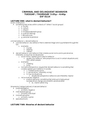 crim bx notes wk 5-6 - LECTURE EIGHT: sexual assault sexual assault ...