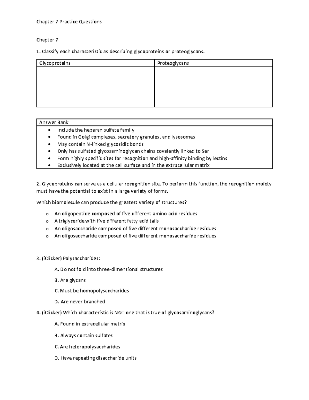 biochemistry homework examples