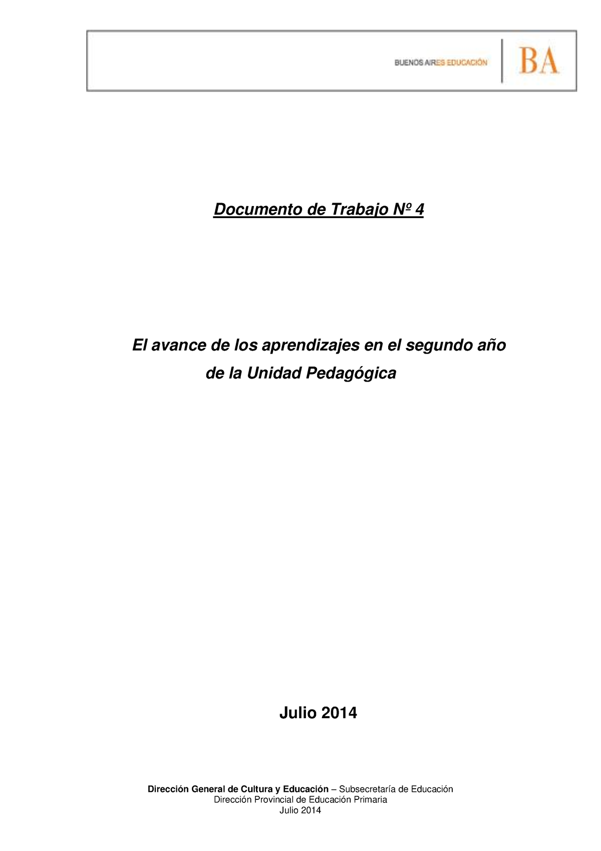 El Avance De Los Aprendizajes En El Segundo Ano De La Unidad Pedagogica ...