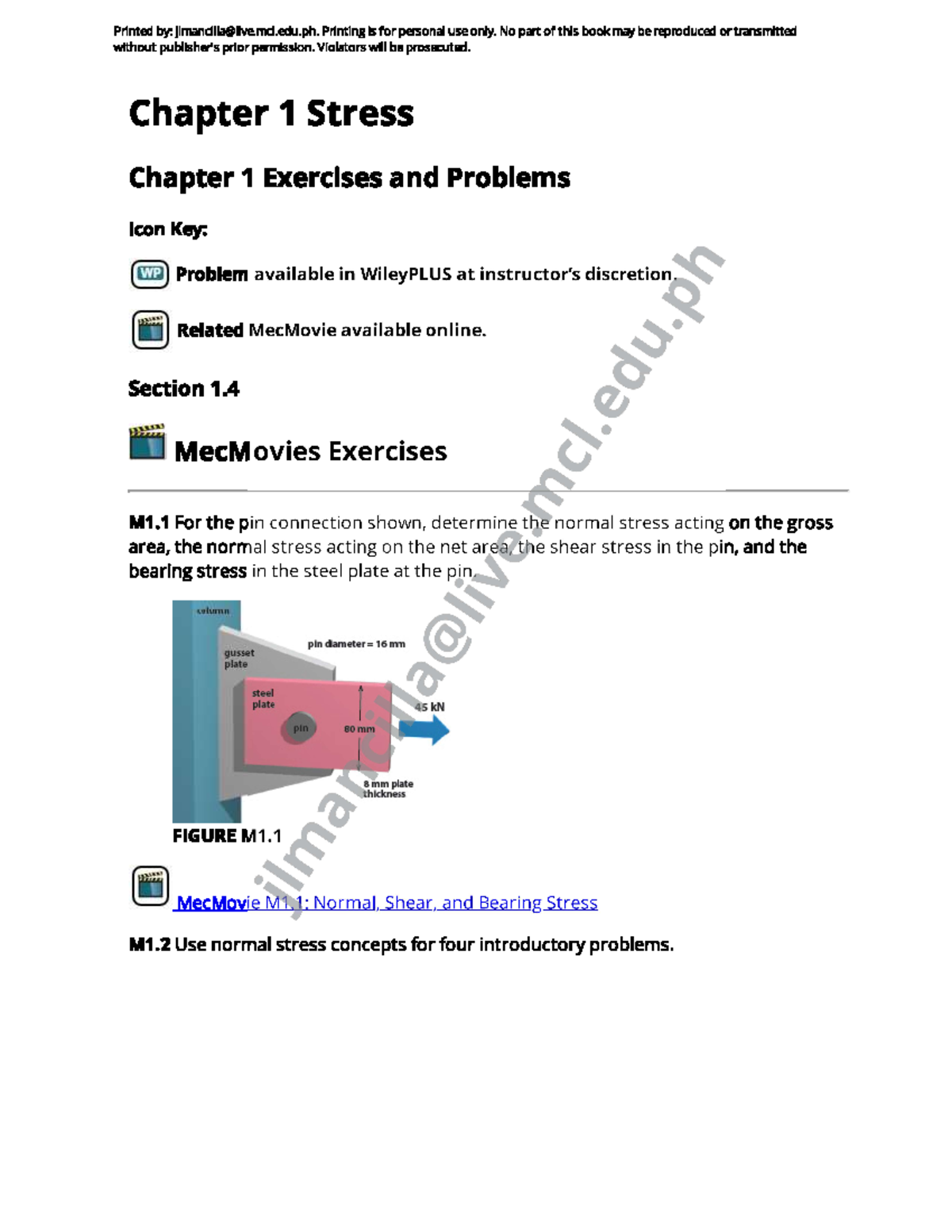 Stress - Problem solving - Machine Elements - Studocu