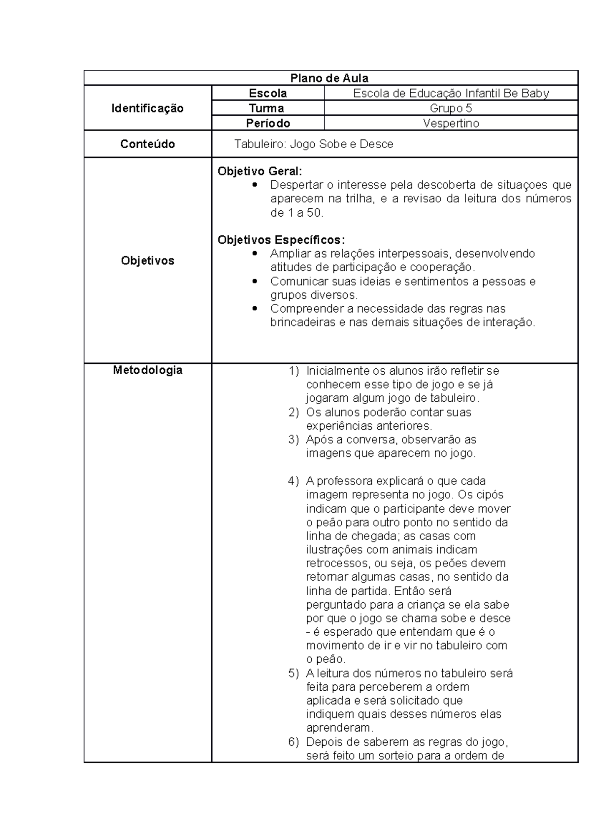 Plano de Aula Regra de Jogo Gêneros Textuais, PDF, Aprendizado