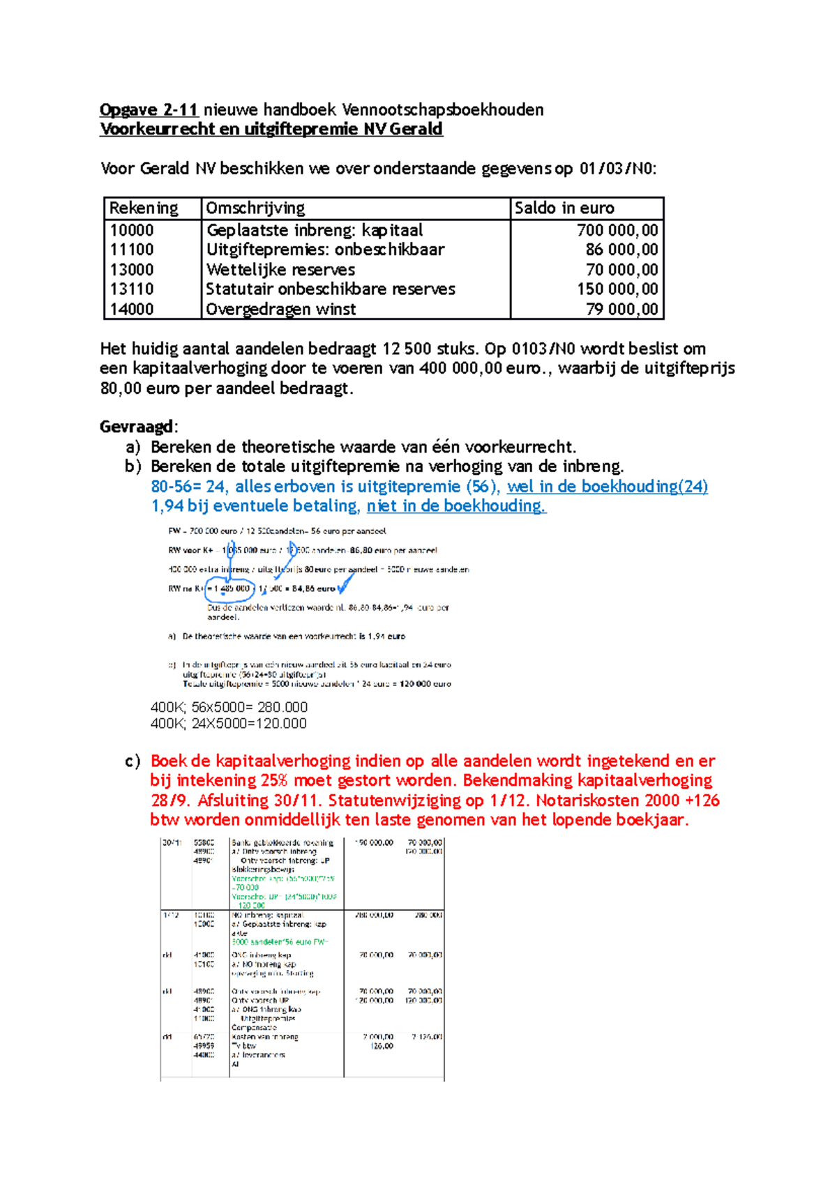 Opgave 2-11 - Respectievelijke Oefening Voor Accounting - Opgave 2-11 ...