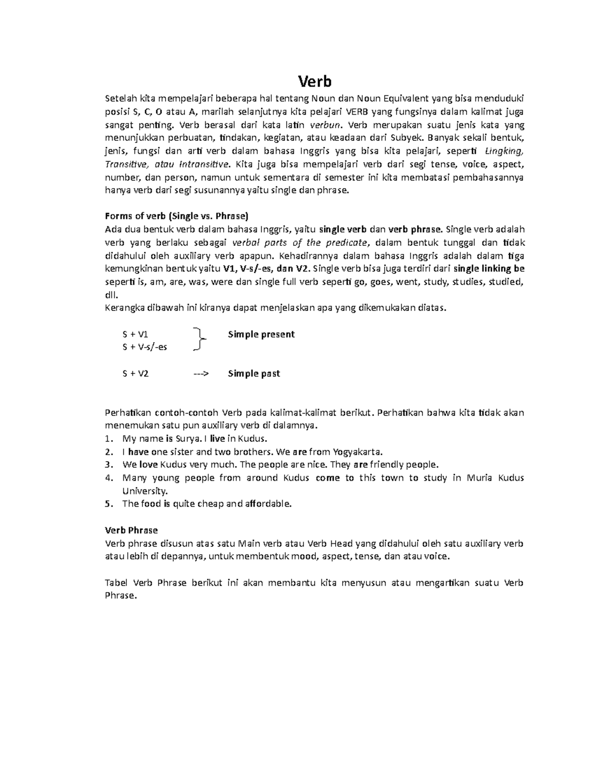 Verb - Notes about verb Grammar Basic Grammar - Verb Setelah kita ...
