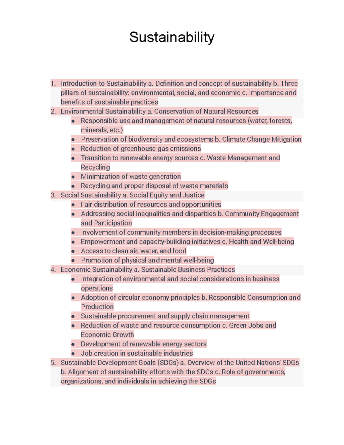 15. Sustainability environmental science honors notes - Sustainability ...