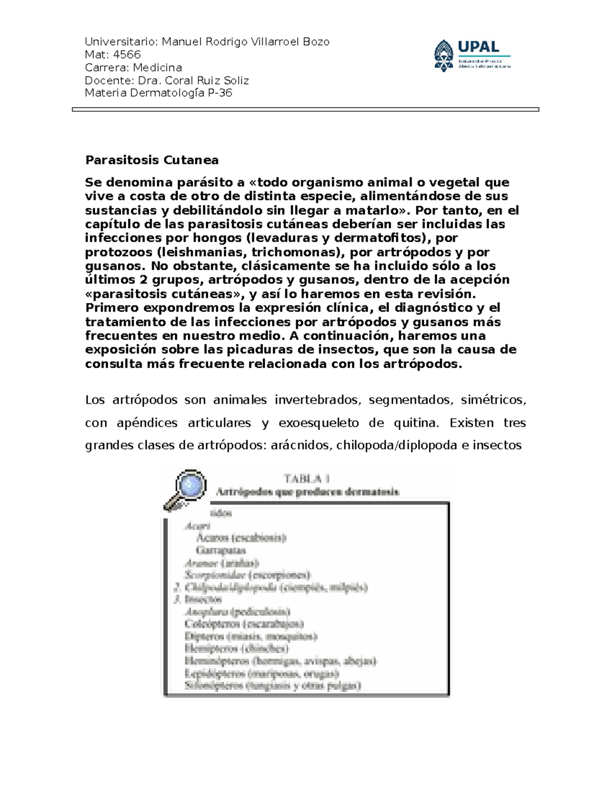 El mejor tratamiento para una infección parasitaria es