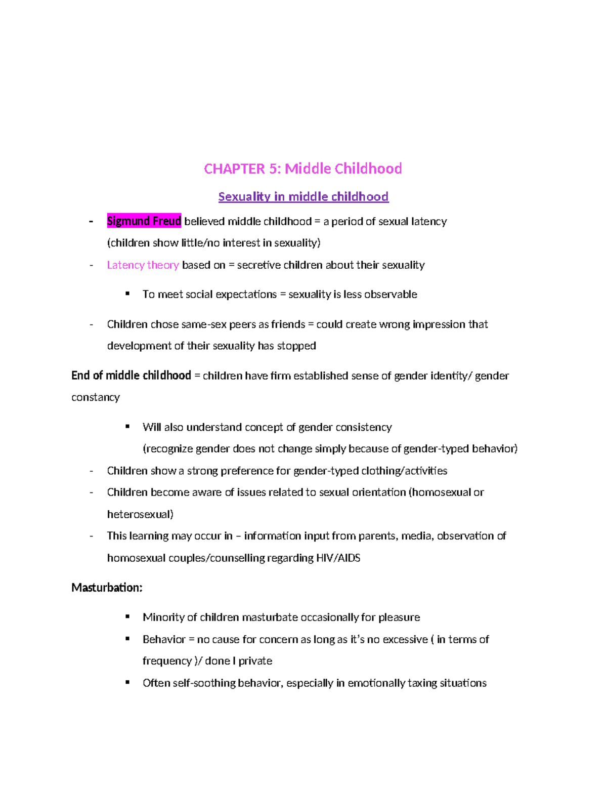 Semester TEST 2 SLK - Summary Child and Adolescent Development ...